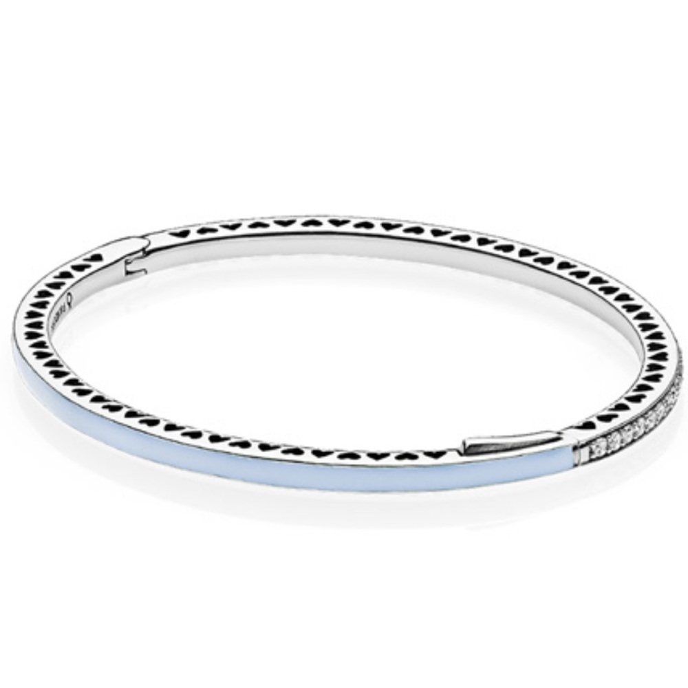Pandora Air Blue Radiant Hearts of Pandora Bangle